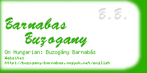 barnabas buzogany business card